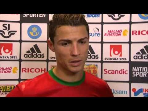 Sweden Vs Portugal 2-3 (2-4) Cristiano Ronaldo Interview (World Cup Qualification) 2013-11-19