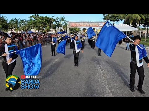 Corpo coreográfico da Banda Marcial BAMEPAS no concurso em Dias D'Ávila - BA 2025