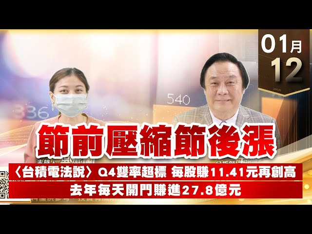 【王者至尊】 王曈  0112《【節前壓縮節後漲 】》台積電(2330)法說會 大利多
