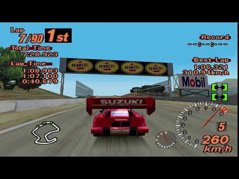 Gran Turismo 2 (PS1) Duckstation - 60 fps - Walkthrough - Part 45 - Laguna Seca 200 Miles Endurance