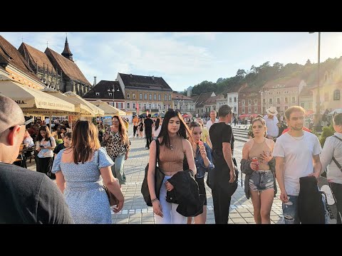 Brasov City Centre Walk |Transilvania, Romania 🇷🇴 Walking Tour 2022