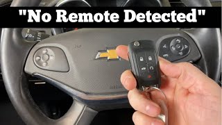 2014 - 2020 Chevy Impala No Remote Detected - How to Start With Dead, Bad, Broken Key Fob Chevrolet