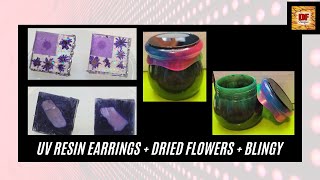 UV Resin Earrings + Dried Flowers + Blingy & The Northern Lights Jar Reveal Plus A Giveaway