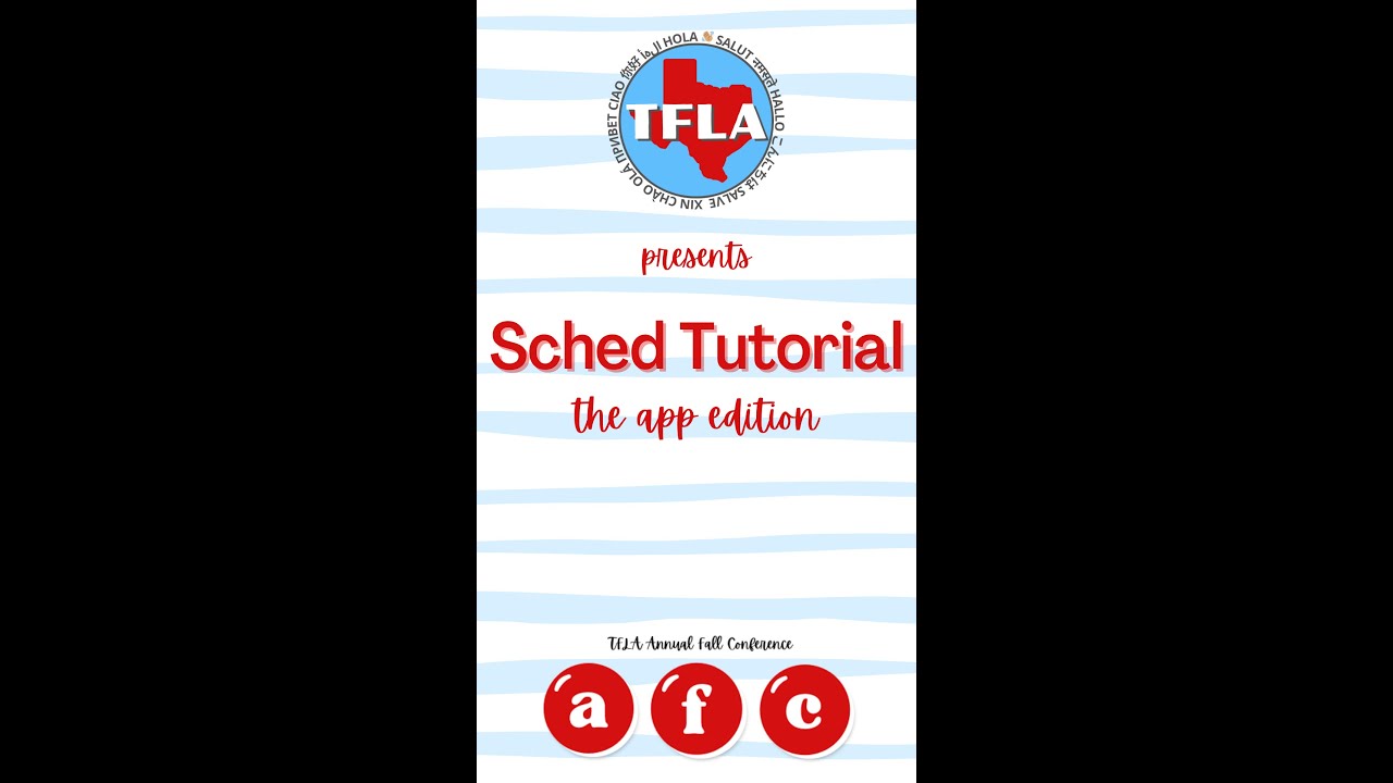 Sched Tutorial App Version