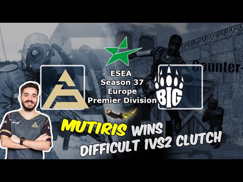 MUTiRiS выигрывает сложный 1vs2 клатч, SAW vs BIG, ESEA Premier Season 37 Europe
