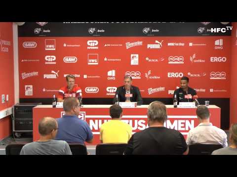 FSA Pokal 2. Runde: Romonta Amsdorf - Hallescher FC Pressekonferenz vor dem Spiel