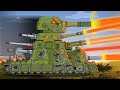 KV-44-M2: Firing from all weapons at the same time. Cartoons about tanks