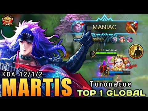 MANIAC!! Martis Deathrock The Best Ultimate Killer - Top 1 Global Martis by Turonacue ~ MLBB