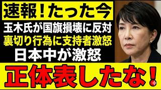 【騒然】玉木雄一郎が再び“方針転換”か？国旗損壊罪に慎重姿勢で「理解不能」と批判噴出ｗ