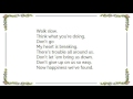 Chris Isaak - Walk Slow Lyrics