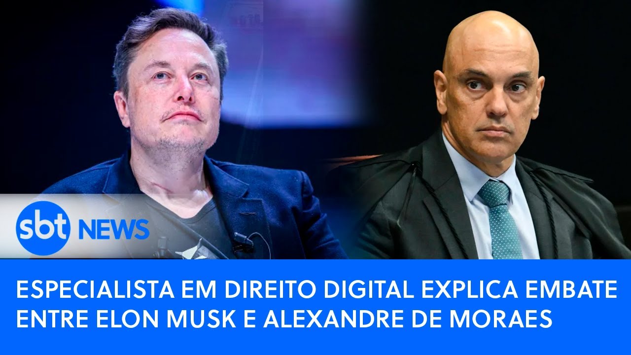 Especialista em direito digital explica embate entre Elon Musk e Alexandre de Moraes