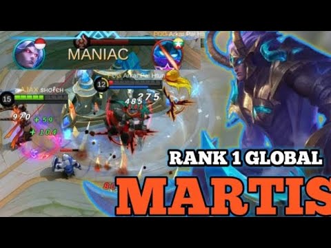 TUTORIAL MARTIS BUILD DAMAGE 2022 AUTO MANIACC !!!! #mobilelegends
