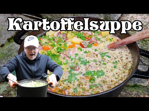 Omas Kartoffelsuppe mit Mettenden - aus dem DUTCH OVEN - leckerer Eintopf mit viel Fleisch - One Pot