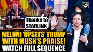 “Thanks to STARLINK”: Italian PM Meloni ‘upsets’ Trump with Musk’s praise; Watch US Prez’s reaction