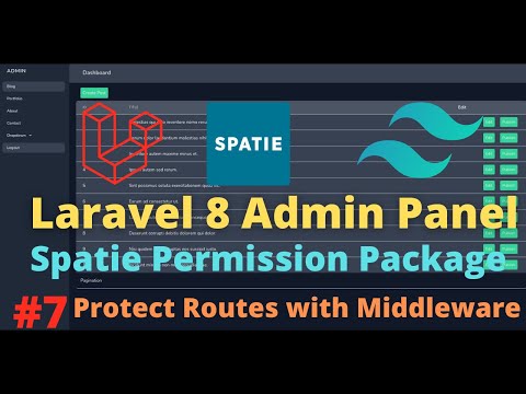 Laravel 8 Admin Panel with Spatie Roles and Permission Package Part 1