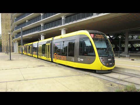 The Fast Trams In Utrecht, The Netherlands.