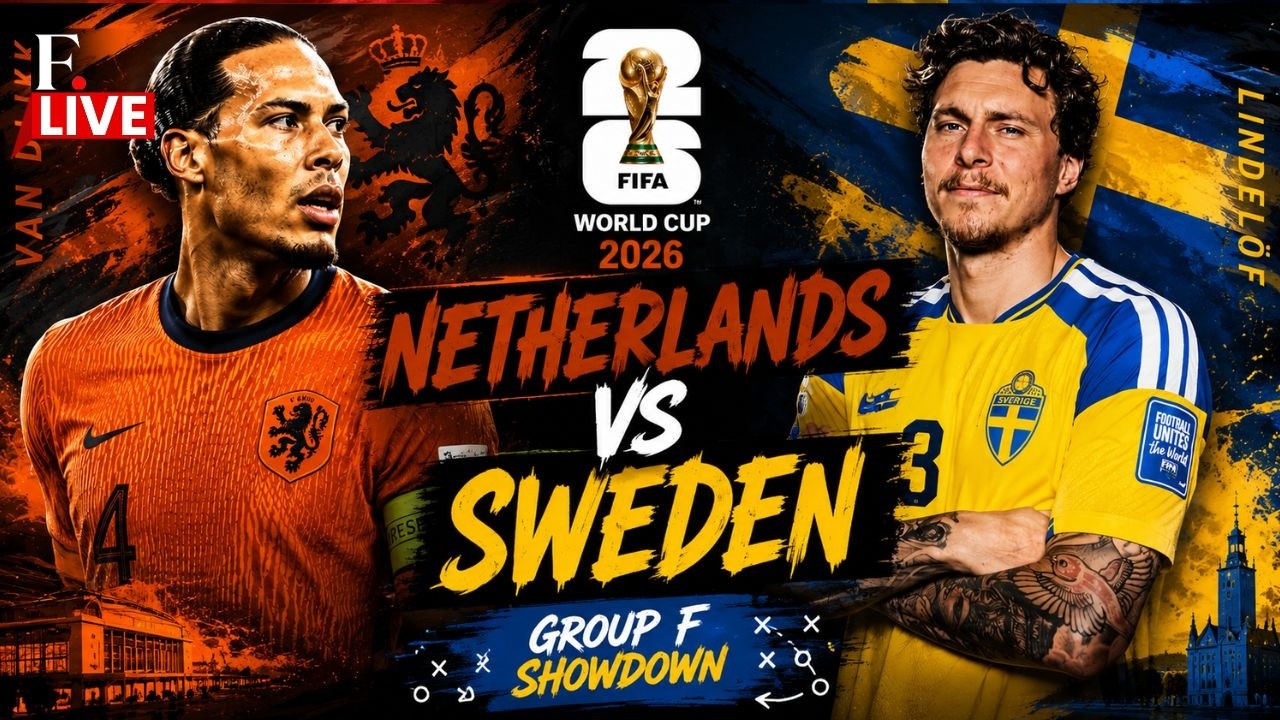 🔴 Netherlands vs Sweden LIVE | FIFA World Cup 2026 | Virgil Van Dijk vs Victor Lindelöf | Group F