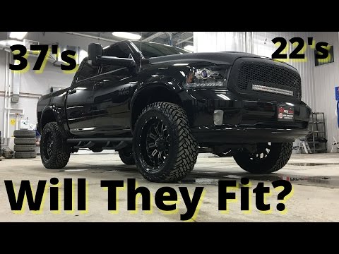Will They Fit? 2016 Ram 1500 Sport w/ 37's on 22's | ridetime.ca