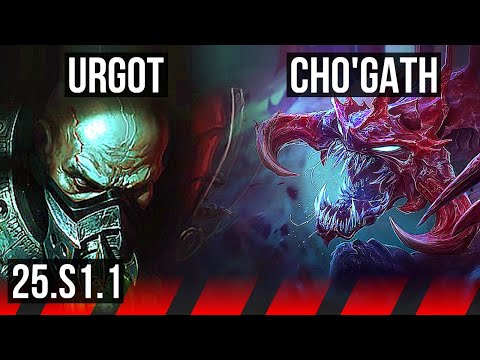 URGOT vs CHO'GATH (TOP) | 800+ games | NA Master | 25.S1.1