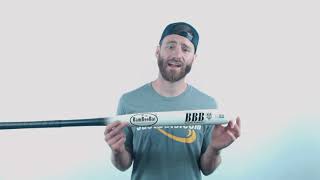 Video thumbnail: BamBooBat Bamboo Wood Slow Pitch Softball Bat: HBBW34S White/Black
