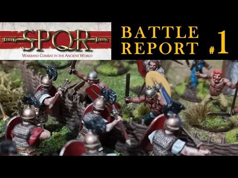 SPQR Battle report #1 Livestock Raid Romans Vs. Gauls - Revised edition