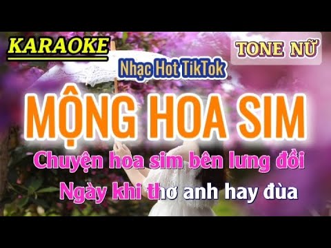 Mộng hoa sim - Karaoke Tone Nữ [ Oanh Tạ Cover ] | Chuyện hoa sim bên lưng đồi