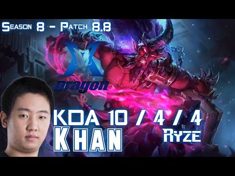KZ Khan RYZE vs GNAR Top - Patch 8.8 KR Ranked