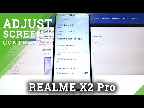 How to Turn On High Contrast Text – Accessibility Settings on REALME X2 Pro