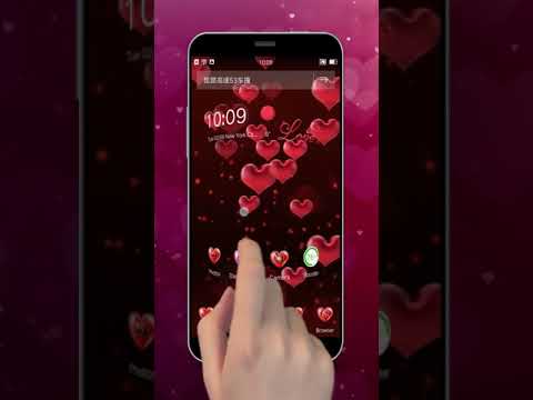 3D Red Love Heart Theme Video