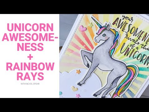 Unicorn Awesomeness + Rainbow Rays Card