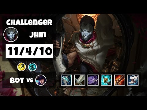 Jhin 11.18 Gameplay Challenger Replay Bot Lane - S11 (11/4/10) - KOREAN