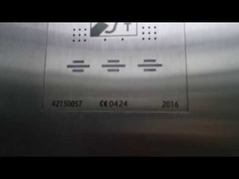 Brand new 2016 Kone traction glass elevator/lift in Myllypuro metro station, Helsinki