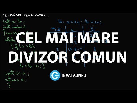 Cel mai mare divizor comun C++