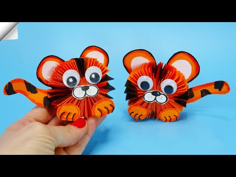 Symbol 2022 tiger Moving paper tiger Easy paper crafts ideas