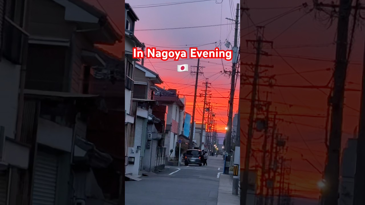 This is Japan Evening 🇯🇵🔥 Nagoya Sunset Street View #shorts
