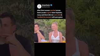 Zara Larsson reached across Demi Lovato just to shake Ester Expósito 😭🤝 #zaralarsson