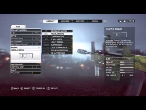 Battlefield 4 class set up for A- 91