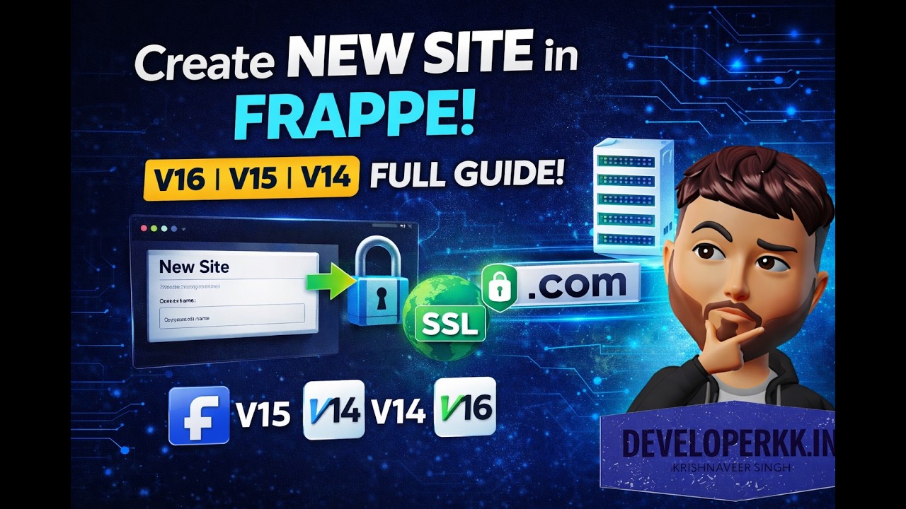 Frappe v16: Create New Site on Custom Server (Step-by-Step Guide) | Developerkk