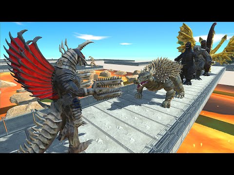 NEW UPDATE UNIT | GIGAN FINAL WARS LAVA DEATH RUN vs GODZILLA - Animal Revolt Battle Simulator