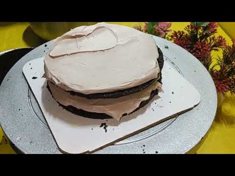 1/2 kg Chocolate cake design ll chocolate cake garnishing with small chocolate baar ll