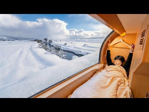 2 Days on Japan’s TINIEST Snow Sleeper Train | Sunrise Express 🇯🇵