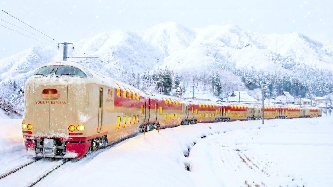24 Hours on Japan’s TINIEST Snow Sleeper Train! | Sunrise Express 🇯🇵