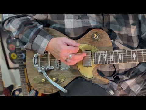 Postal  Crossroads 1910 Limited Edition  #1 Barnwood Upgrade Bigsby F Hole image 16