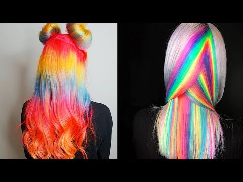 New Hair Color Ideas For 2018! Amazing Rainbow Hair...