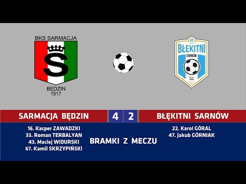 Bramki ze spotkania sparingowego Sarmacja Będzin 4:2 (3:1) Błękitni Sarnów
