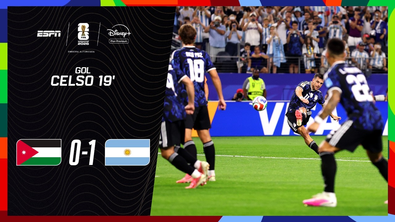GOLAZO DE TIRO LIBRE DE LO CELSO PARA EL PRIMERO DE ARGENTINA ANTE JORDANIA