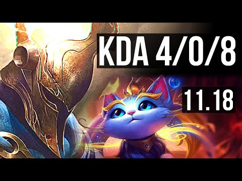 PANTHEON & Senna vs YUUMI & Ezreal (SUPPORT) | 4/0/8, 66% winrate | KR Master | v11.18