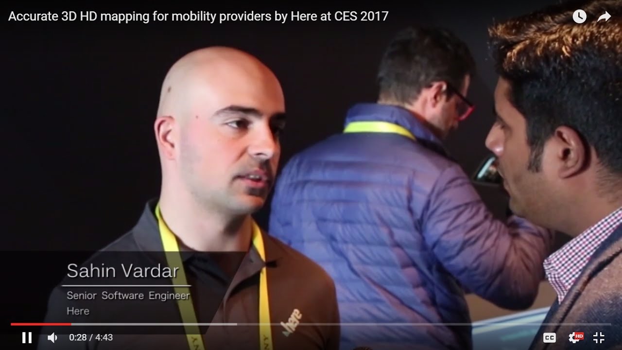 Accurate 3D HD Mapping for Mobility Providers by Here at CES 2017