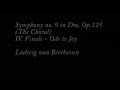 Symphony no.9 in Dm, Op. 125 - IV. Final (Ode ...
