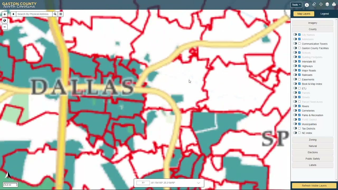 GIS Mapping Application - Map Layers